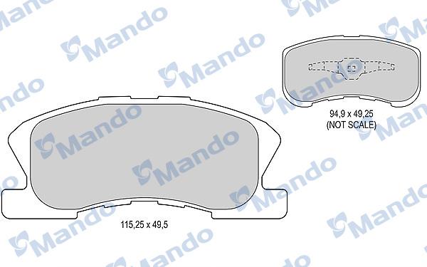 Mando MBF015490 - Kit pastiglie freno, Freno a disco autozon.pro