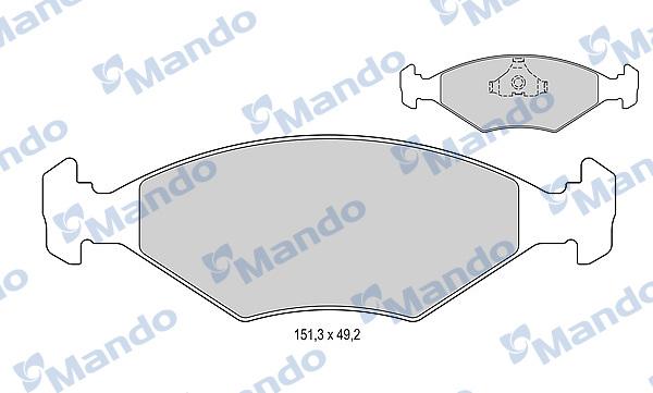 Mando MBF015498 - Kit pastiglie freno, Freno a disco autozon.pro