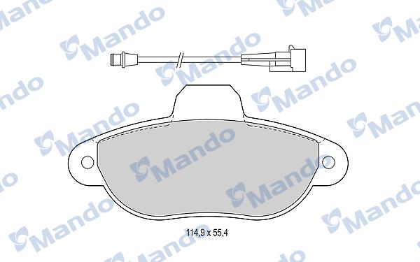 Mando MBF015497 - Kit pastiglie freno, Freno a disco autozon.pro