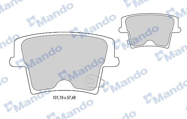 Mando MBF015446 - Kit pastiglie freno, Freno a disco autozon.pro