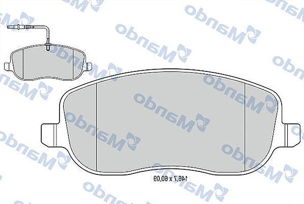 Mando MBF015464 - Kit pastiglie freno, Freno a disco autozon.pro