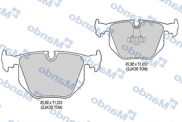 Mando MBF015404 - Kit pastiglie freno, Freno a disco autozon.pro