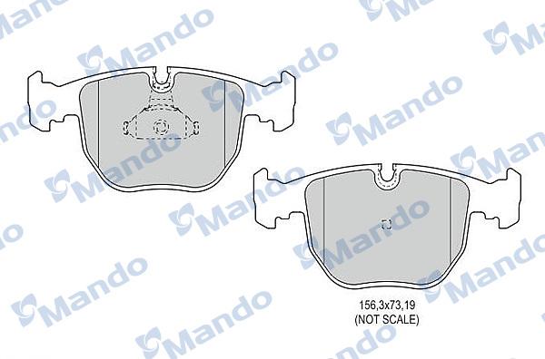 Mando MBF015405 - Kit pastiglie freno, Freno a disco autozon.pro