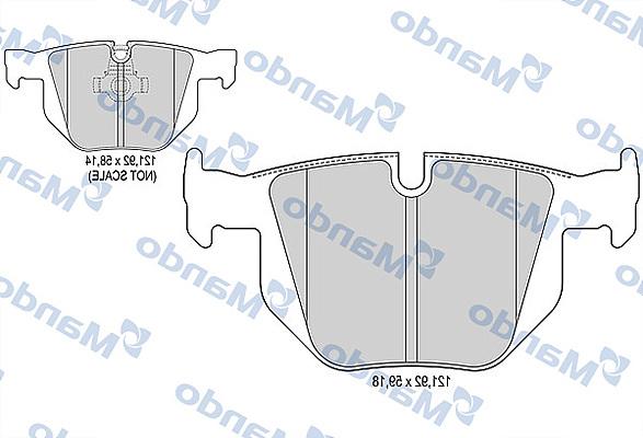 Mando MBF015416 - Kit pastiglie freno, Freno a disco autozon.pro