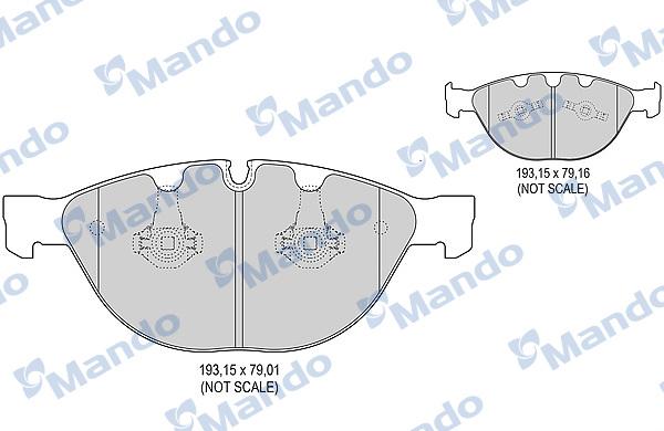 Mando MBF015411 - Kit pastiglie freno, Freno a disco autozon.pro