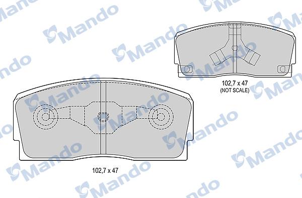 Mando MBF015486 - Kit pastiglie freno, Freno a disco autozon.pro