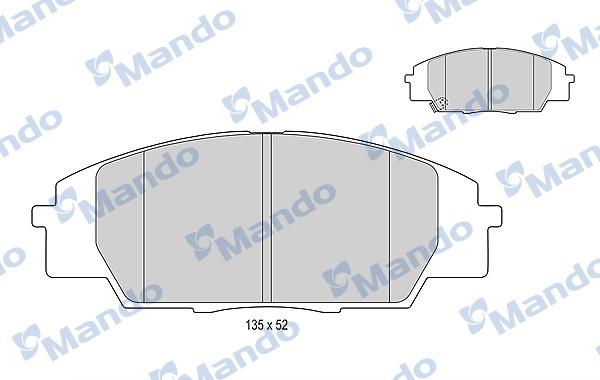 Mando MBF015540 - Kit pastiglie freno, Freno a disco autozon.pro