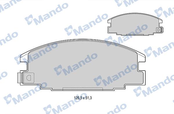 Mando MBF015555 - Kit pastiglie freno, Freno a disco autozon.pro