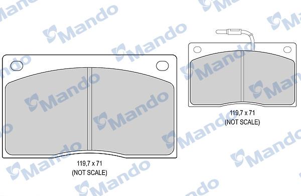 Mando MBF015564 - Kit pastiglie freno, Freno a disco autozon.pro