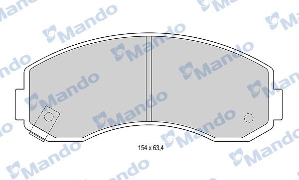 Mando MBF015588 - Kit pastiglie freno, Freno a disco autozon.pro