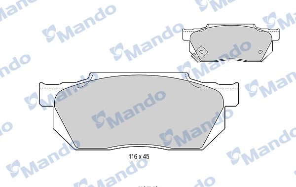 Mando MBF015530 - Kit pastiglie freno, Freno a disco autozon.pro