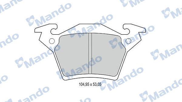 Mando MBF015663 - Kit pastiglie freno, Freno a disco autozon.pro