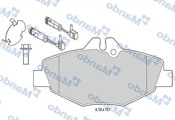 Mando MBF015667 - Kit pastiglie freno, Freno a disco autozon.pro