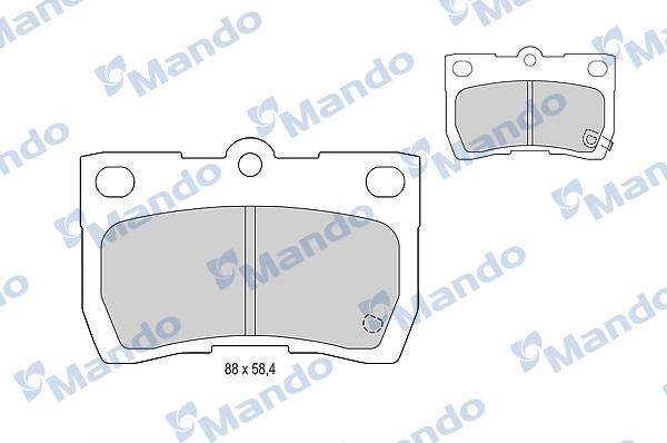 Mando MBF015616 - Kit pastiglie freno, Freno a disco autozon.pro