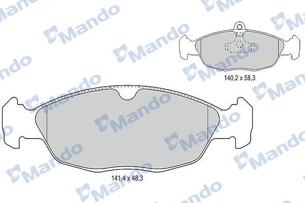 Mando MBF015094 - Kit pastiglie freno, Freno a disco autozon.pro