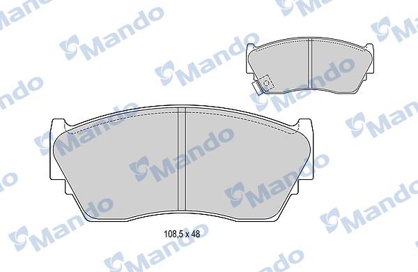 Mando MBF015096 - Kit pastiglie freno, Freno a disco autozon.pro