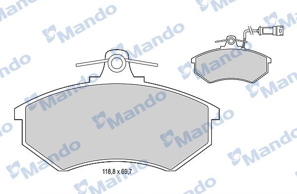 Mando MBF015091 - Kit pastiglie freno, Freno a disco autozon.pro