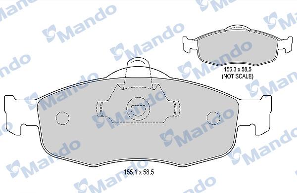 Mando MBF015098 - Kit pastiglie freno, Freno a disco autozon.pro