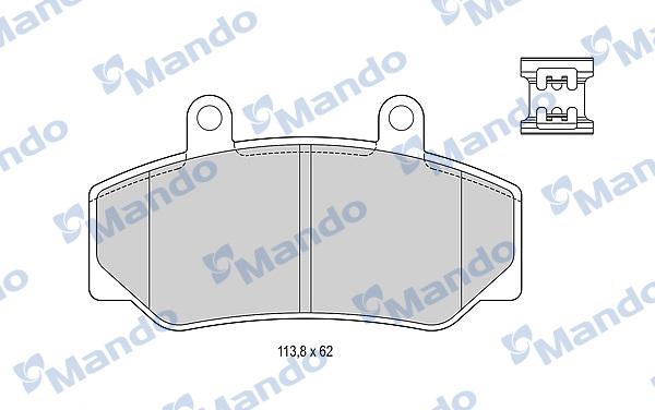 Mando MBF015093 - Kit pastiglie freno, Freno a disco autozon.pro