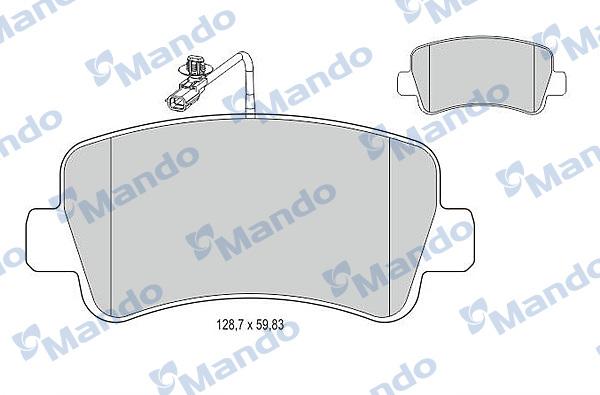 Mando MBF015044 - Kit pastiglie freno, Freno a disco autozon.pro