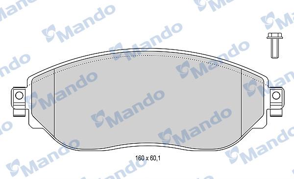 Mando MBF015048 - Kit pastiglie freno, Freno a disco autozon.pro