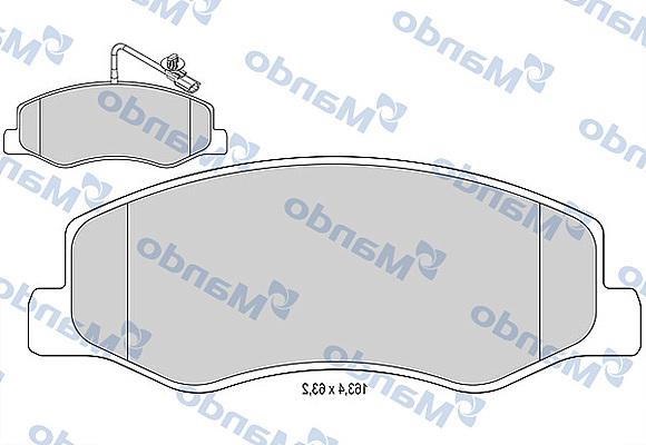 Mando MBF015043 - Kit pastiglie freno, Freno a disco autozon.pro