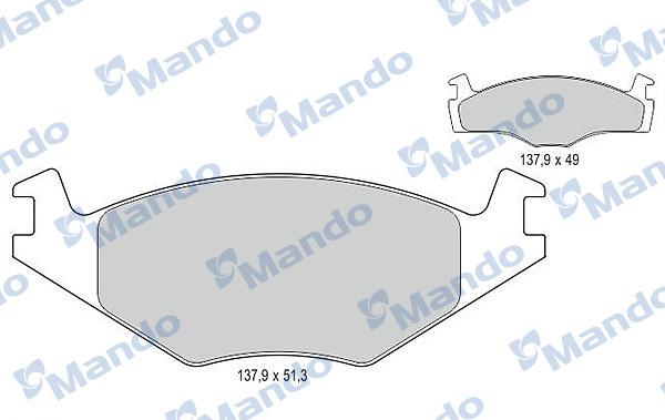 Mando MBF015069 - Kit pastiglie freno, Freno a disco autozon.pro