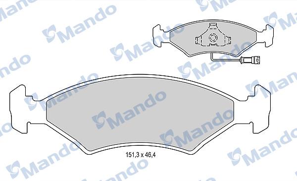 Mando MBF015062 - Kit pastiglie freno, Freno a disco autozon.pro