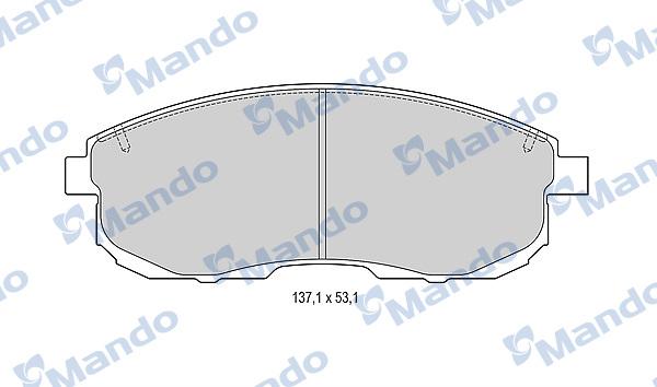 Mando MBF015001 - Kit pastiglie freno, Freno a disco autozon.pro