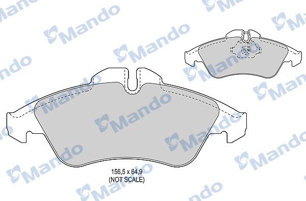 Mando MBF015014 - Kit pastiglie freno, Freno a disco autozon.pro