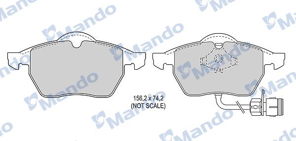 Mando MBF015087 - Kit pastiglie freno, Freno a disco autozon.pro