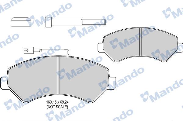 Mando MBF015039 - Kit pastiglie freno, Freno a disco autozon.pro