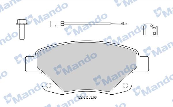 Mando MBF015035 - Kit pastiglie freno, Freno a disco autozon.pro