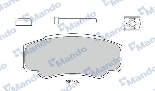 Mando MBF015030 - Kit pastiglie freno, Freno a disco autozon.pro