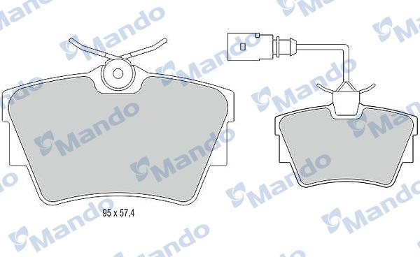 Mando MBF015023 - Kit pastiglie freno, Freno a disco autozon.pro