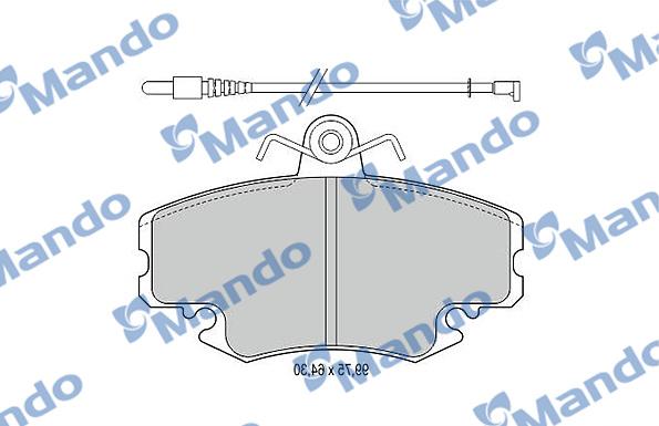 Mando MBF015076 - Kit pastiglie freno, Freno a disco autozon.pro