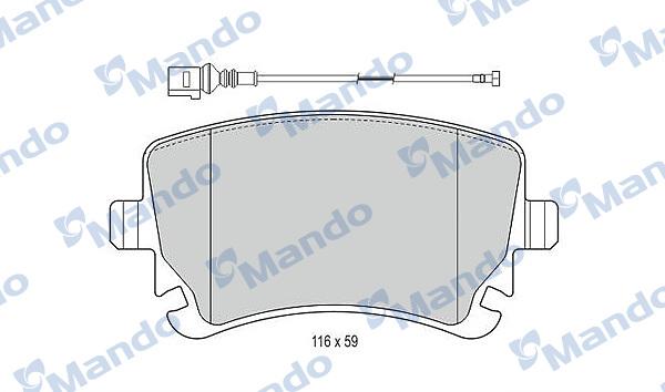 Mando MBF015207 - Kit pastiglie freno, Freno a disco autozon.pro