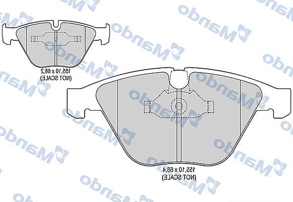 Mando MBF015190 - Kit pastiglie freno, Freno a disco autozon.pro