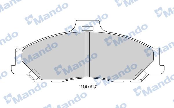 Mando MBF015191 - Kit pastiglie freno, Freno a disco autozon.pro