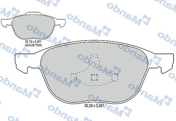 Mando MBF015199 - Kit pastiglie freno, Freno a disco autozon.pro