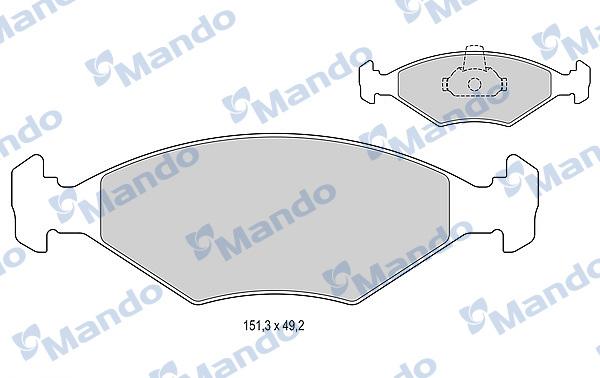 Mando MBF015193 - Kit pastiglie freno, Freno a disco autozon.pro