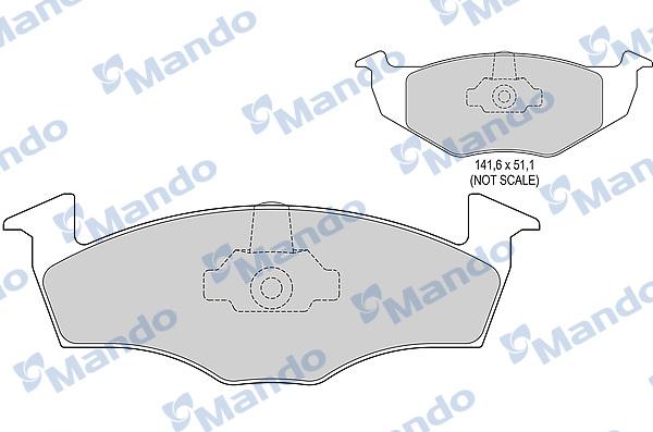 Mando MBF015192 - Kit pastiglie freno, Freno a disco autozon.pro