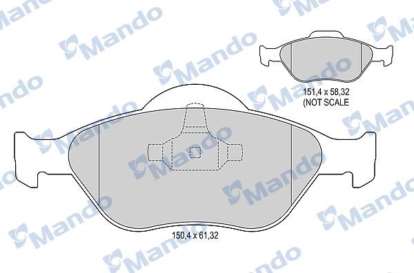 Mando MBF015145 - Kit pastiglie freno, Freno a disco autozon.pro