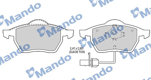 Mando MBF015143 - Kit pastiglie freno, Freno a disco autozon.pro