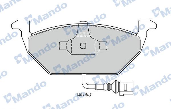 Mando MBF015147 - Kit pastiglie freno, Freno a disco autozon.pro