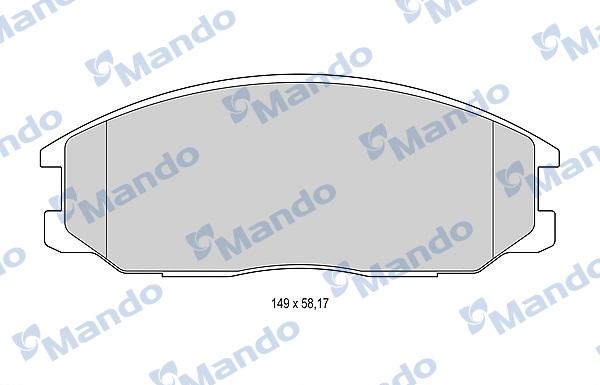 Mando MBF015150 - Kit pastiglie freno, Freno a disco autozon.pro