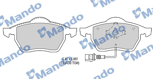 Mando MBF015158 - Kit pastiglie freno, Freno a disco autozon.pro