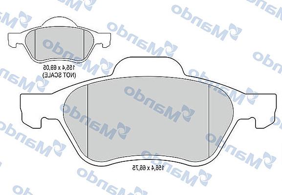 Mando MBF015160 - Kit pastiglie freno, Freno a disco autozon.pro