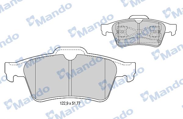 Mando MBF015956 - Kit pastiglie freno, Freno a disco autozon.pro