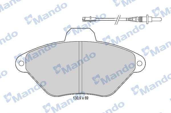 Mando MBF015100 - Kit pastiglie freno, Freno a disco autozon.pro